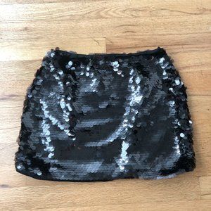 Brand New Princess Polly Hannam Mini Skirt Black (Sequin)